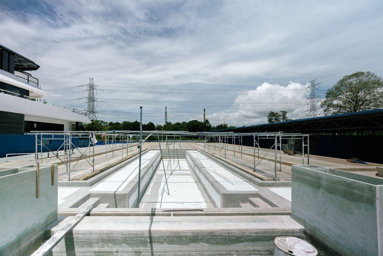Reef Ocean Club pool basin taking shape during construction