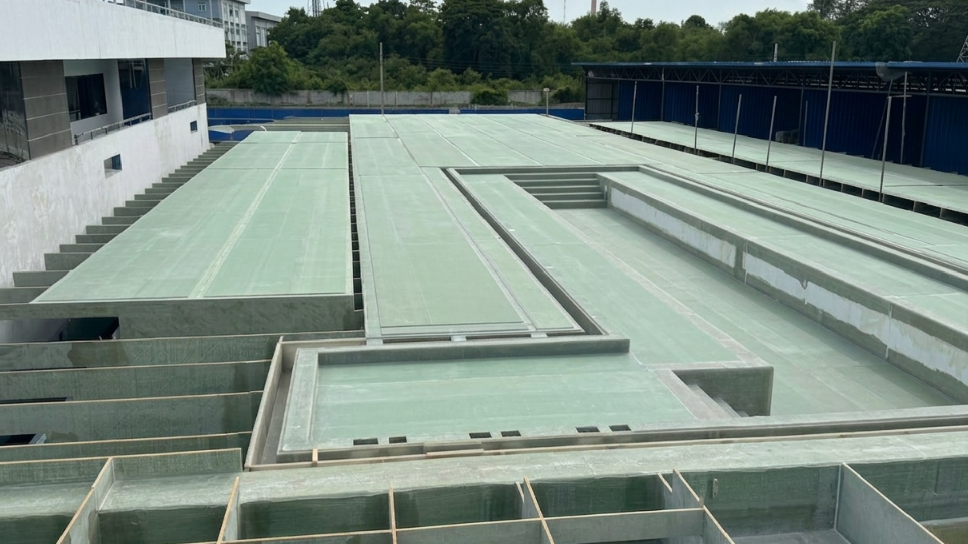 Reef Ocean Club hull under construction at Floeth Yachts shipyard, Rayong
