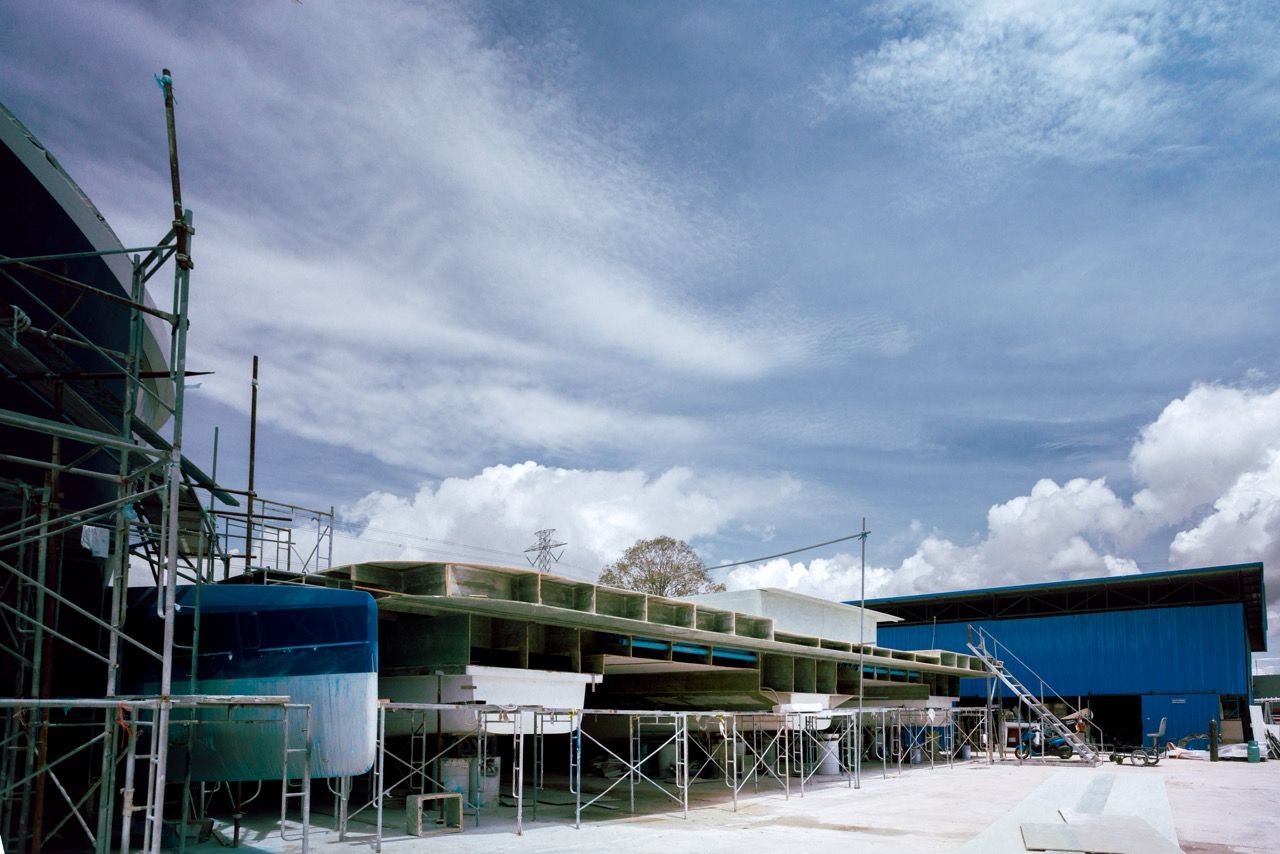 Marine structure and hull construction at the Rayong shipyard